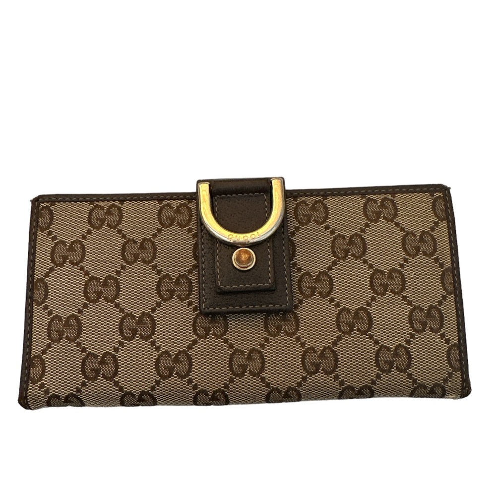 Gucci Brown Monogram Long Wallet Authentic - Picture 7 of 15